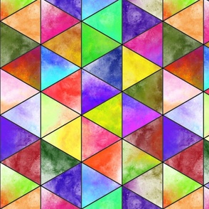Stained Glass Window Cloud Triangles