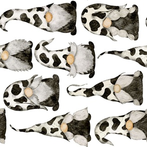 Black Cow Gnomes White Rotated - large scale