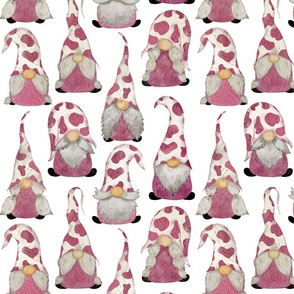 Pink Cow Gnomes White - large scale