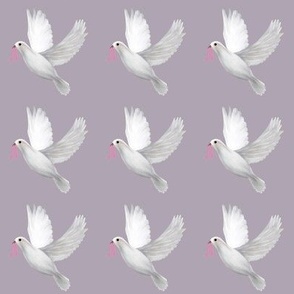 Pink ribbon dove taupe