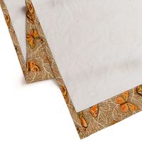 Butterfly Art Nouveau in Apricot and Caramel - large print