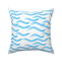 Waves Watercolor Light Blue