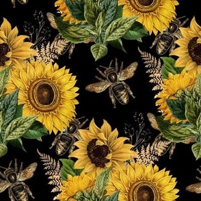 Sunflower Bee Black