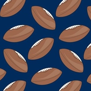 Football on blue background