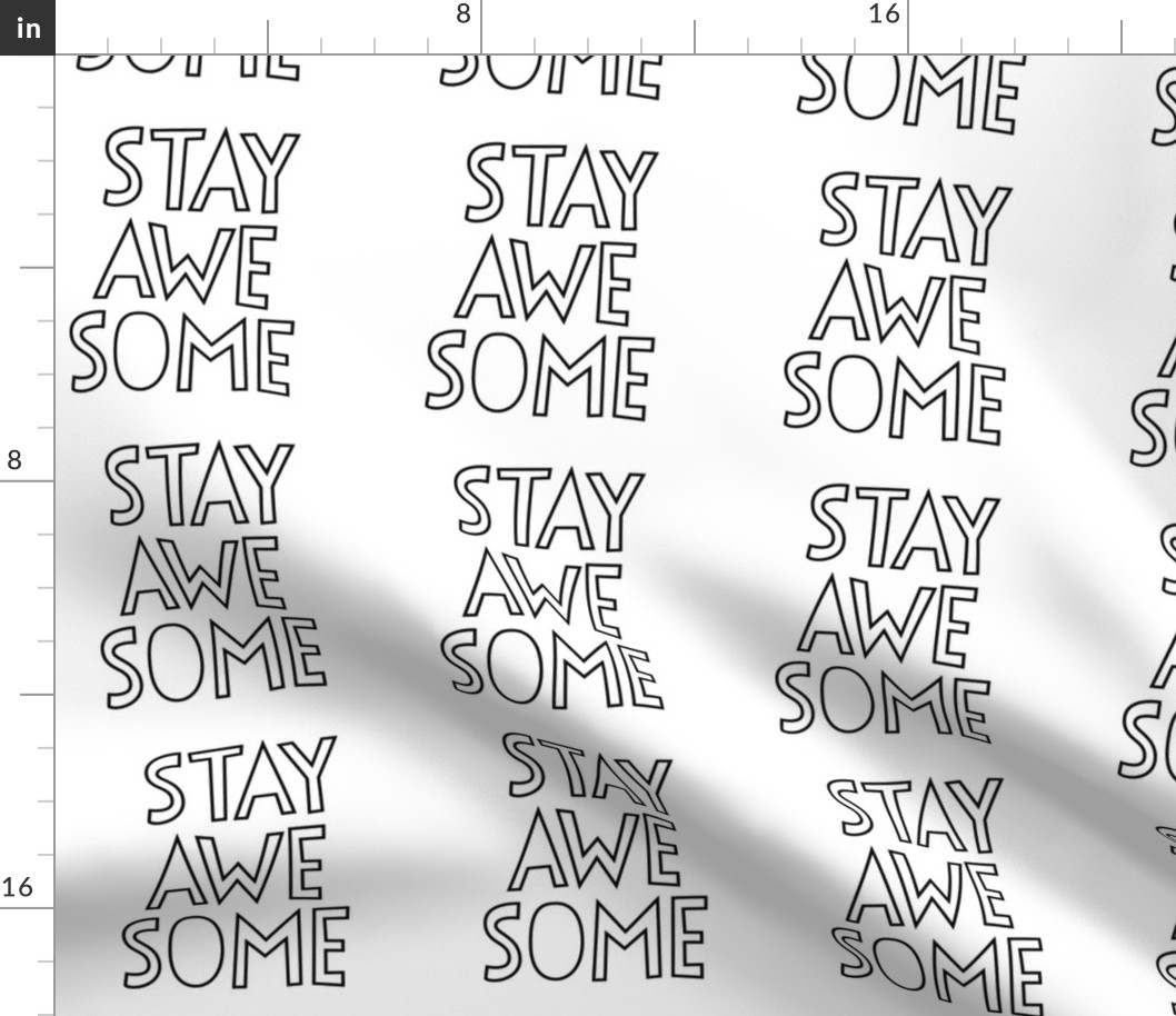 stay awesome 24 inch x 12 inch wallpaper swatch mod baby coloring