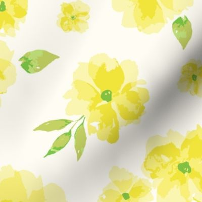 Lemon Watercolor floral