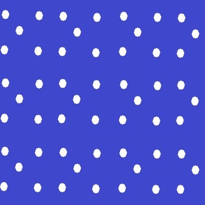 BLUE AND WHITE POLKA DOTS