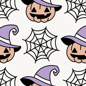 Pumpkin Witch & Cobwebs