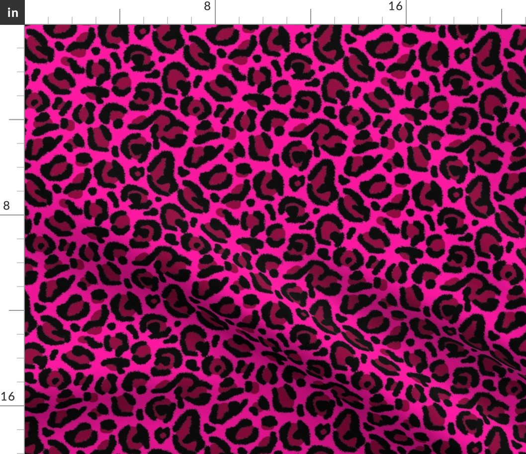 hot pink y2k aesthetic leopard print Fabric