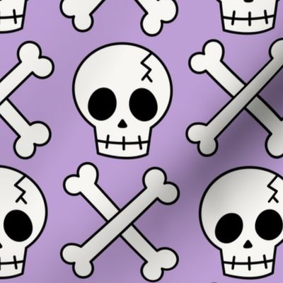 Skull & Crossbones on Purple