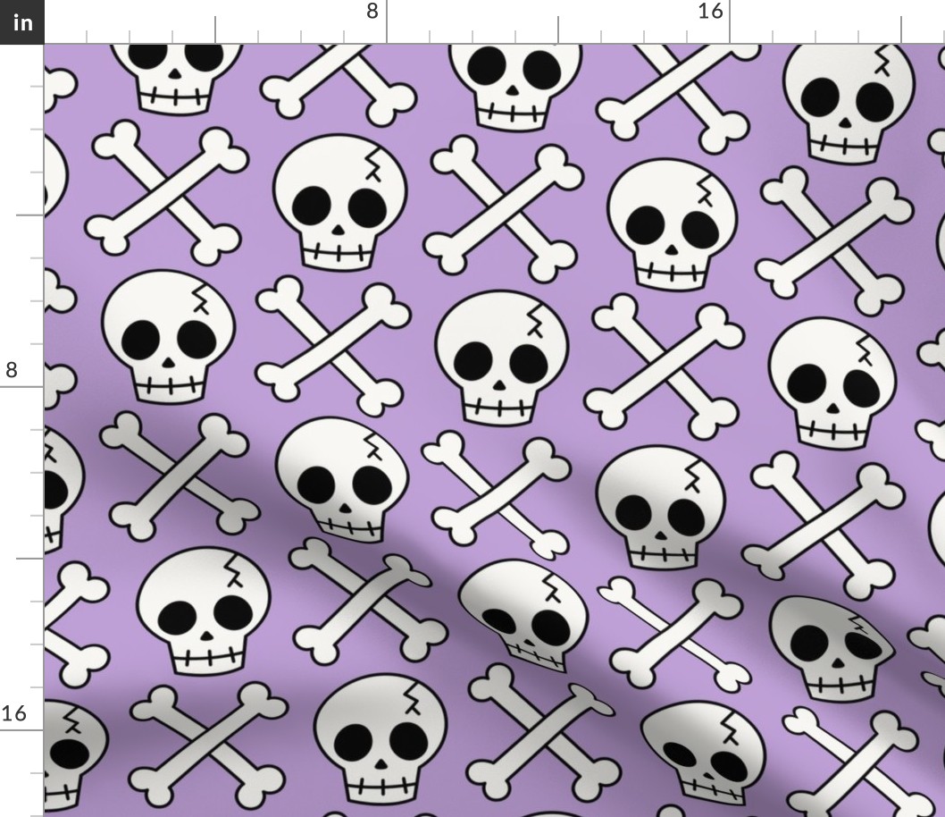 Skull & Crossbones on Purple