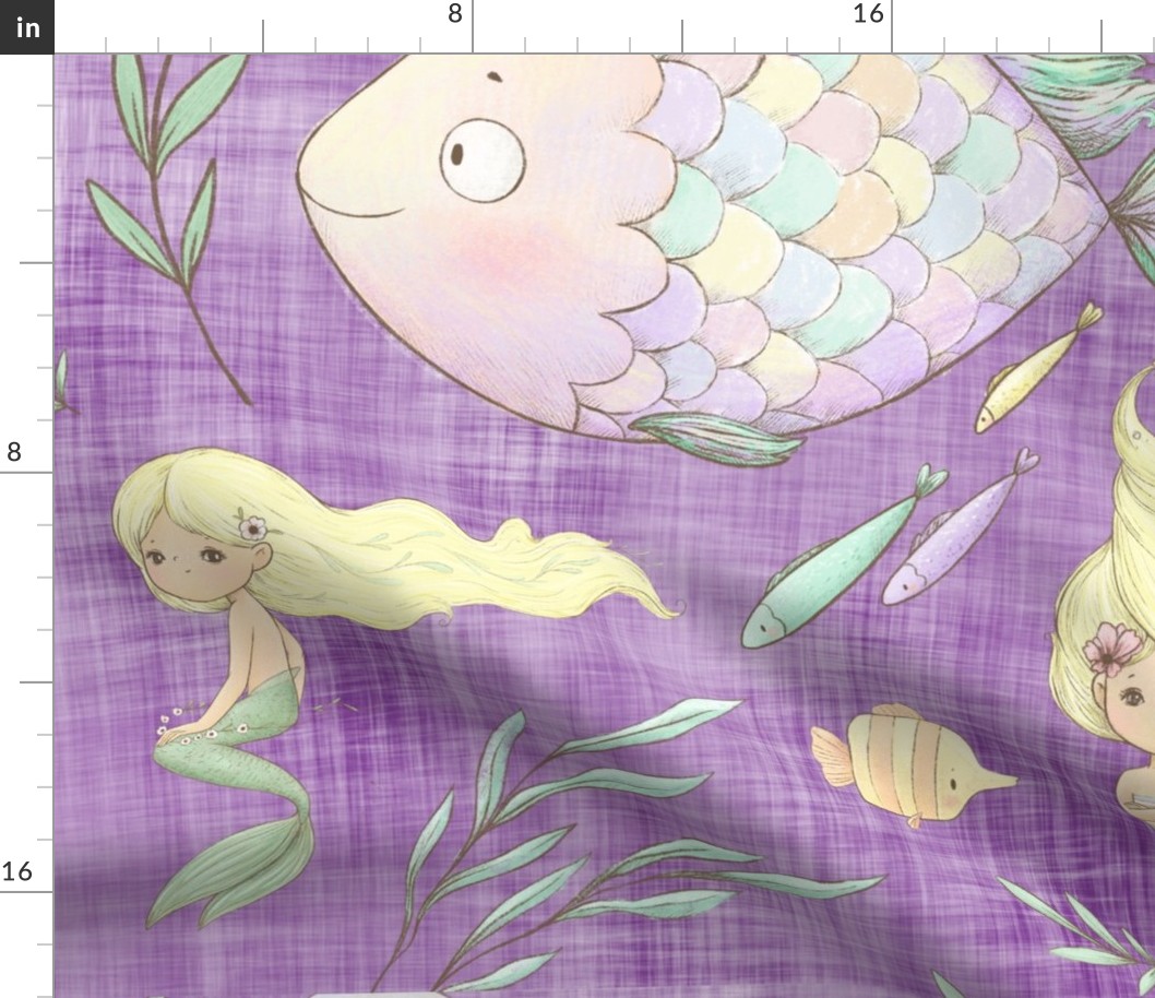 27x36 blanket mermaid