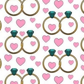 Rings & hearts pink