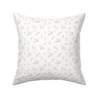 beige watercolor florals - small - white
