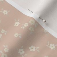 beige watercolor florals - small - dusty pink