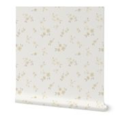 beige watercolor florals - medium- cream