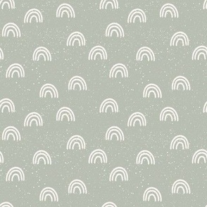 speckled fabric rainbows - sage green - medium