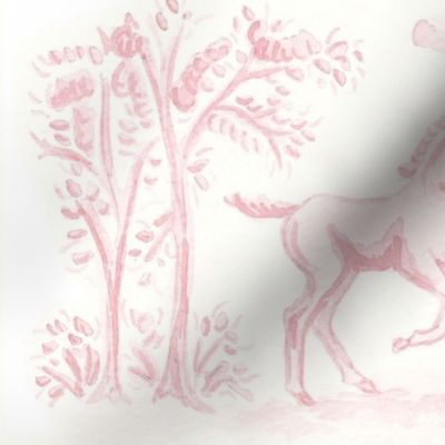 Pink Pony Toile - Large