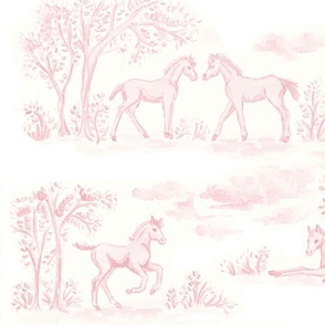 Pink Pony Toile - Large