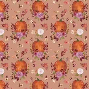 Pumpkin Floral Beige Medium