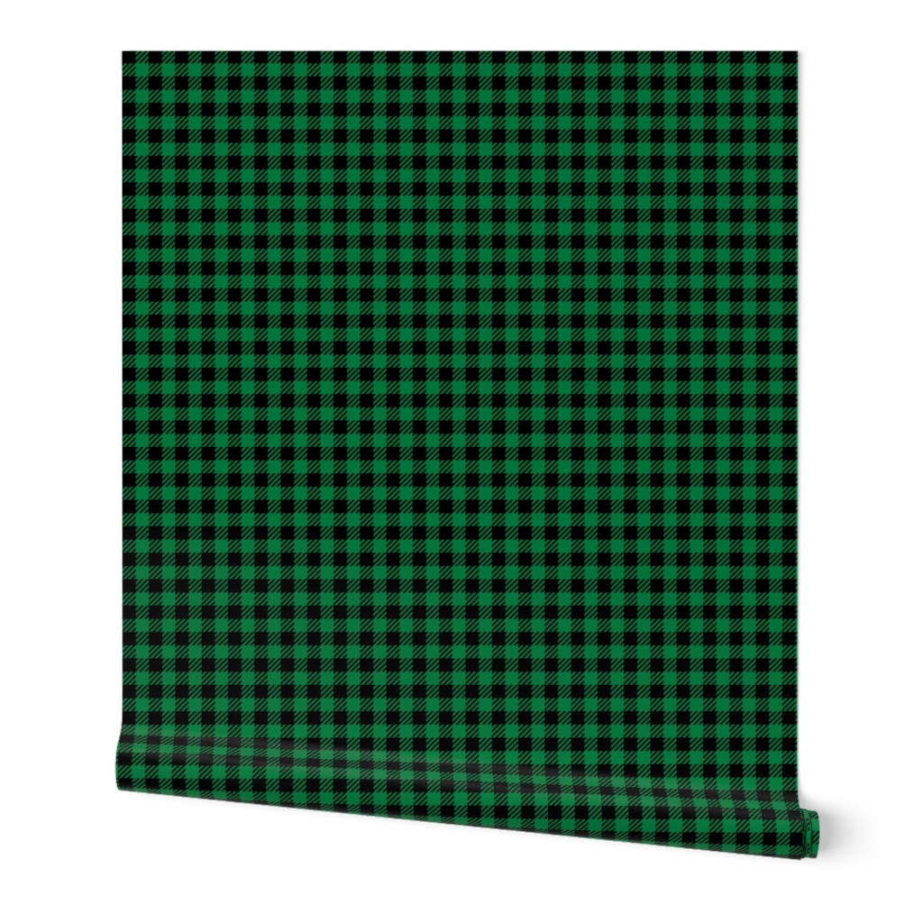 1/8"  black and green plaid -C21