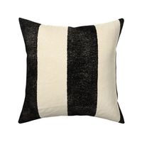 Cabana Stripe - 4" extra large - black & cream 