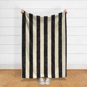 Cabana Stripe - 4" extra large - black & cream 