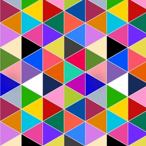 Harlequin Dreams #2 - white lines, multicoloured, medium 