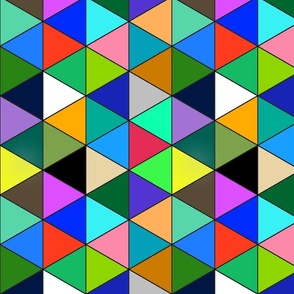 Harlequin Dreams (inverse) #2 - black lines, multicoloured, medium 