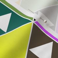 Harlequin Flags #4 - white lines, multicoloured, medium 