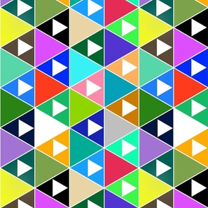 Harlequin Flags #4 - white lines, multicoloured, medium 