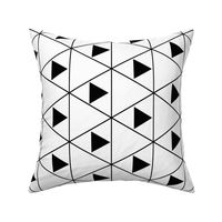 Harlequin Flags (fishnet) - black on white, large 