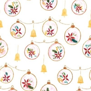 Floral Baubles - Christmas Ornaments 8x8