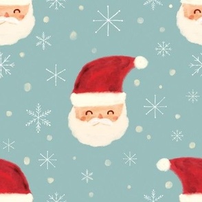 Santa Snow Cute Santa Claus Pattern 8x8