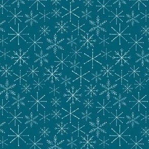 Snowflakes On Midnight Blue 4x4