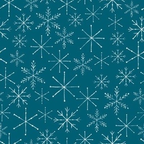 Snowflakes On Midnight Blue 8x8