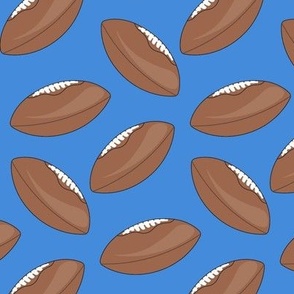 Football with light blue background