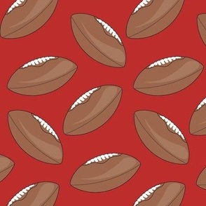 Football on red background