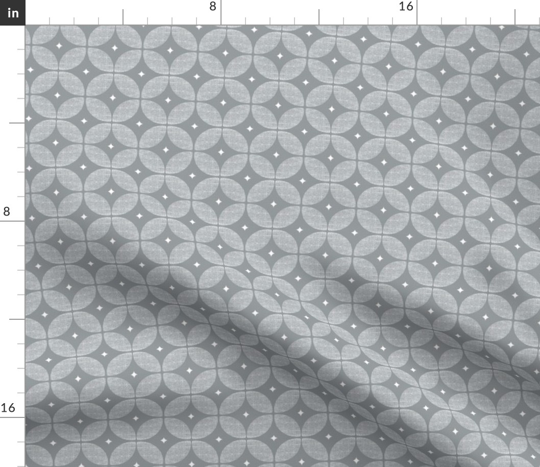 Gray Geometric Circle // Atomic Starburst // Mid century Modern Neutral wallpaper and fabric 