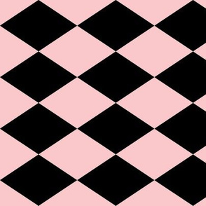 Large Harlequin Check in Pink