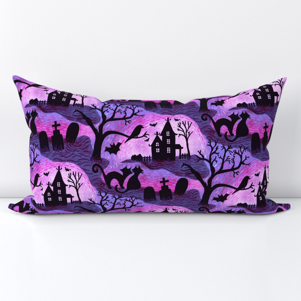 Spooky Halloween Haunts- Fandango Pastel Pink 8.5"