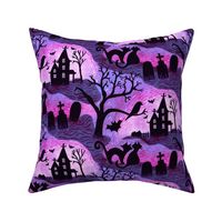 Spooky Halloween Haunts- Fandango Pastel Pink 8.5"