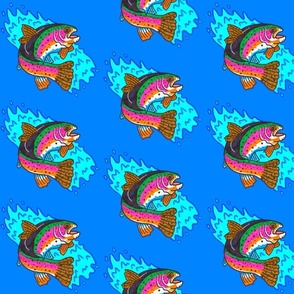 rainbow trout fabric