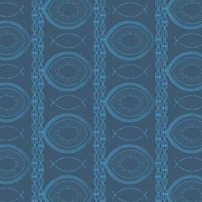 Vintage Decorative Circles - Blue