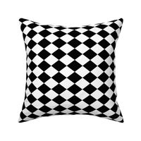 Small Harlequin Check in Black and White