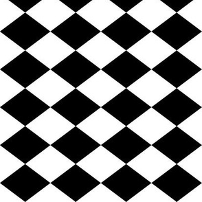 Small Harlequin Check in Black and White