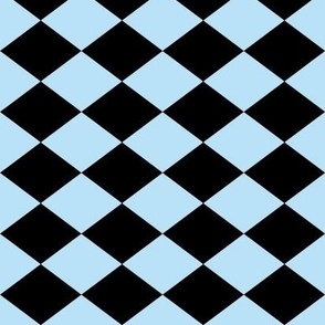 Small Harlequin Check in Light Blue