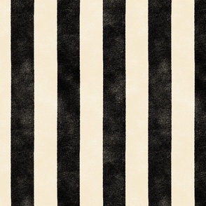 Cabana Stripe - 2" large - black & cream