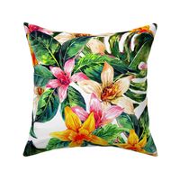 Tropical Watercolor Floral Large