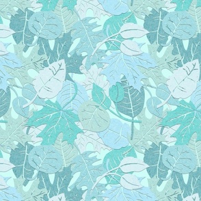 LEAF PILE - PAPER LEAF COLLECTION (PALE AQUA)